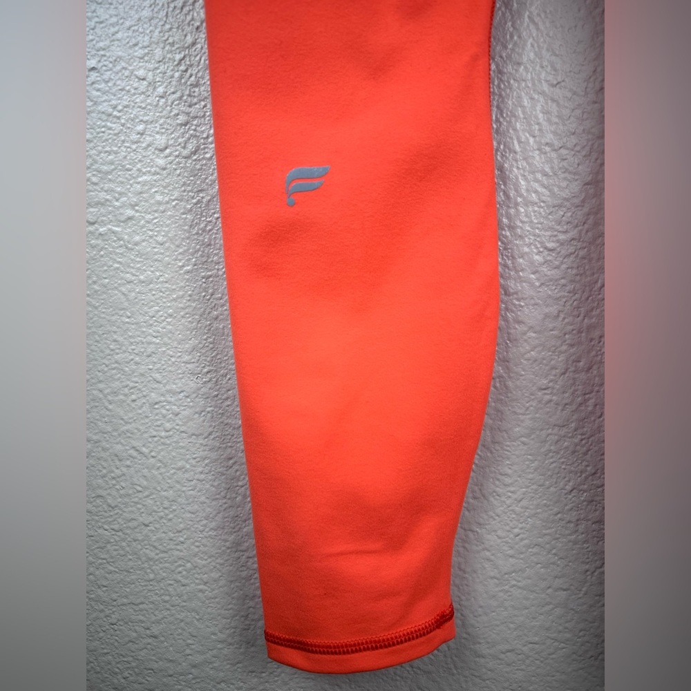 Fabletics PowerHold Neon Coral Leggings XS 7/8 - Picture 4 of 9